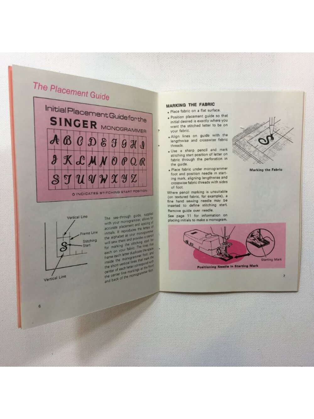 Vintage Singer Monogrammer Attachment 750 Series Zig-Zag Sewing Machines Manual - Picture 16 of 16